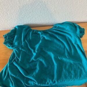 teal short sleeve